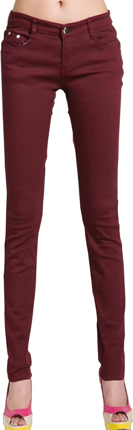 Amazon コウサ Cousaストレッチパンツ レディーススキニー 美脚 ロングパンツ カラフルジーンズ 黒スキニー ロングパンツ 通販