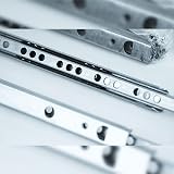 Emuca Set of 5 Pairs Partial Extension Drawer Runners 17 mm x 182 mm Zinc view 3