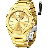 OLEVS Watches for Men Stainless Steel Business Dress Large Easy to Read Analog Watch Waterproof Luminous Casual Luxury Men Watch