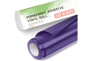 Lya Vinyl Purple Permanent Vinyl for Cricut - 12" x 8 FT Purple Adhesive Vinyl Roll for Cricut, Silhouette, Cameo Cutters, Signs, Scrapbooking, Craft Decal (Glossy Purple)