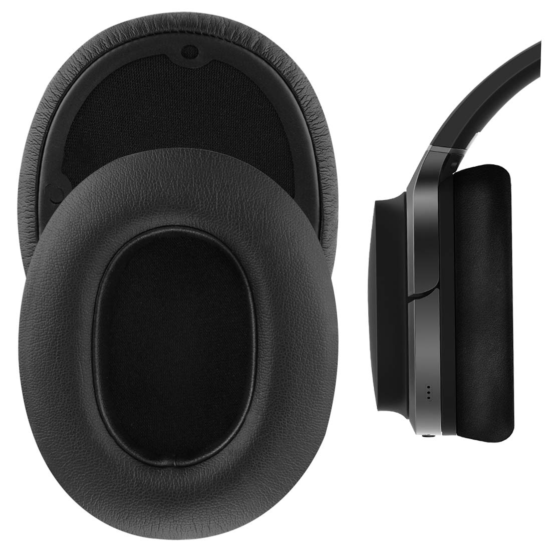 Geekria Replacement Ear Pads Compatible with Edifier W830BT, W860NB Headphones, Ear Cushions (Black)