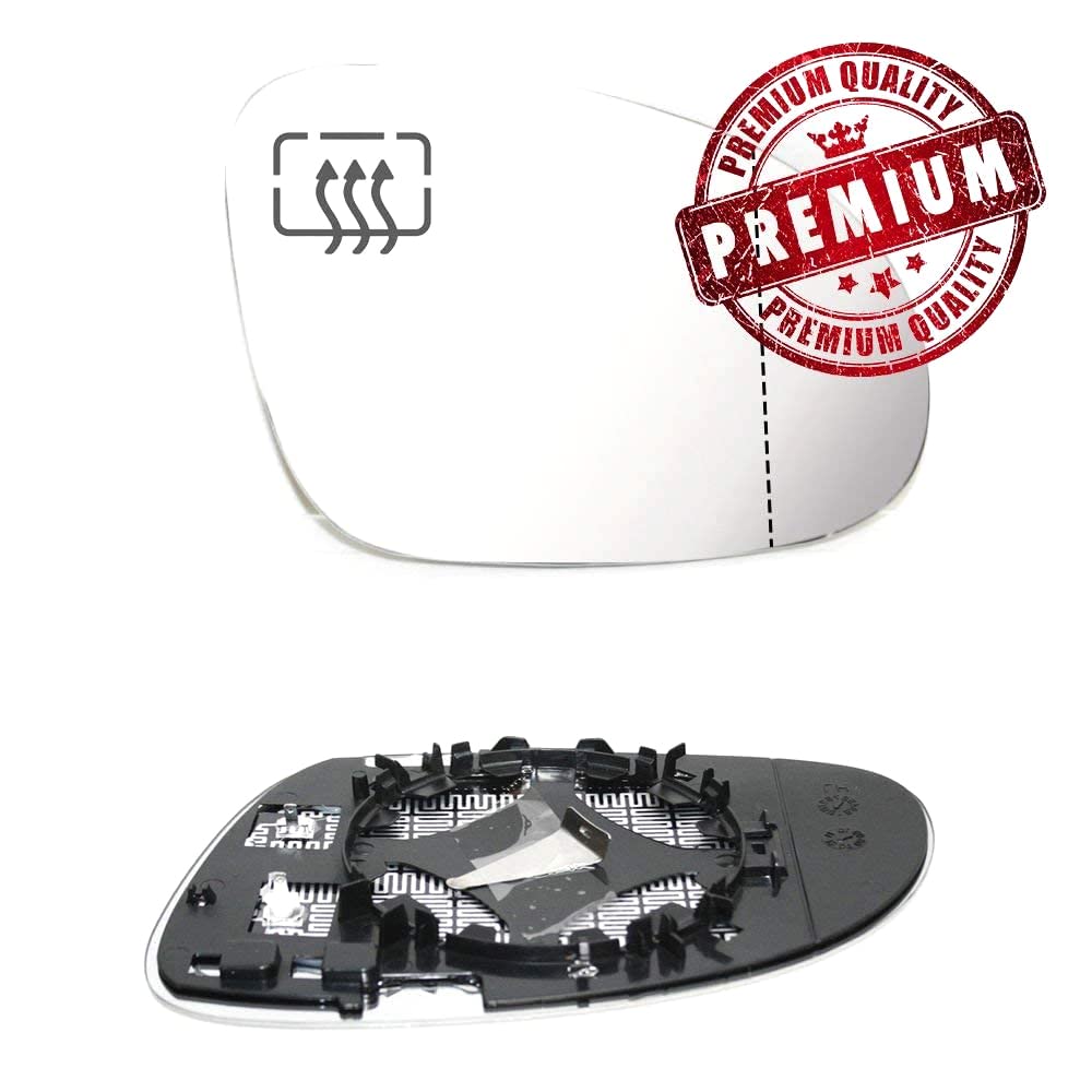 Right Side Wing Mirror Glass & Base Wide Angle Heated Compatible With Golf V 2004-2008 OEM 1K0857522