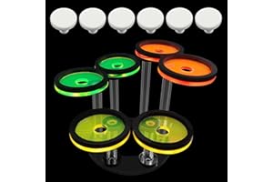 Saricho Fluorescent Acrylic frag Plugs Holder for Coral，Live Coral Reef frag Rack，Coral frag Bracket，This Set Contains a Ring six-Seater Holder and 6 White Premium Ceramic Bases