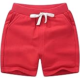 HDLEXD Unisex Baby Boys Girls Summer Solid Color Cotton Sport Jogger Shorts Casual Elastic Waist Active Shorts Pants