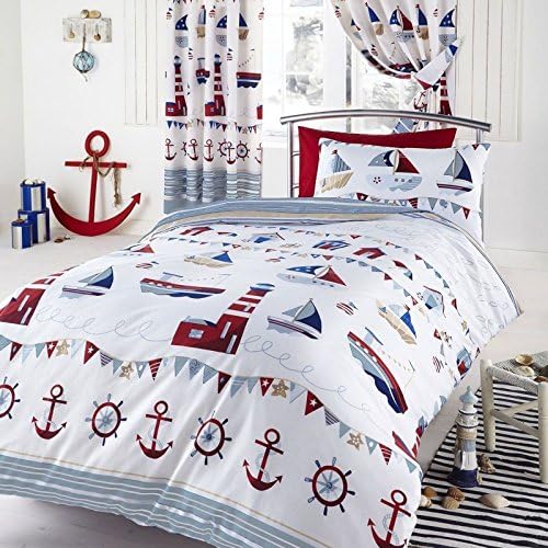 Nautical White Double/US Full Duvet and Pillowcases