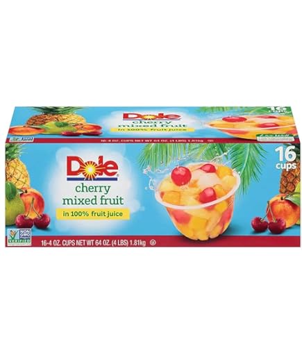 Amazon.com : Dole Cherry Mixed Fruit (20 Pack-4 OZ), 80 Ounce