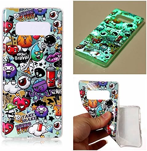 Galaxy Note8 Case, MerKuyom IMD [Slim-Fit] Flexible Gel Soft Rubber TPU Case Skin Cover For Samsung Galaxy Note 8 Note8 , W/ Stylus (Cartoon Lovely Demons Ghosts)