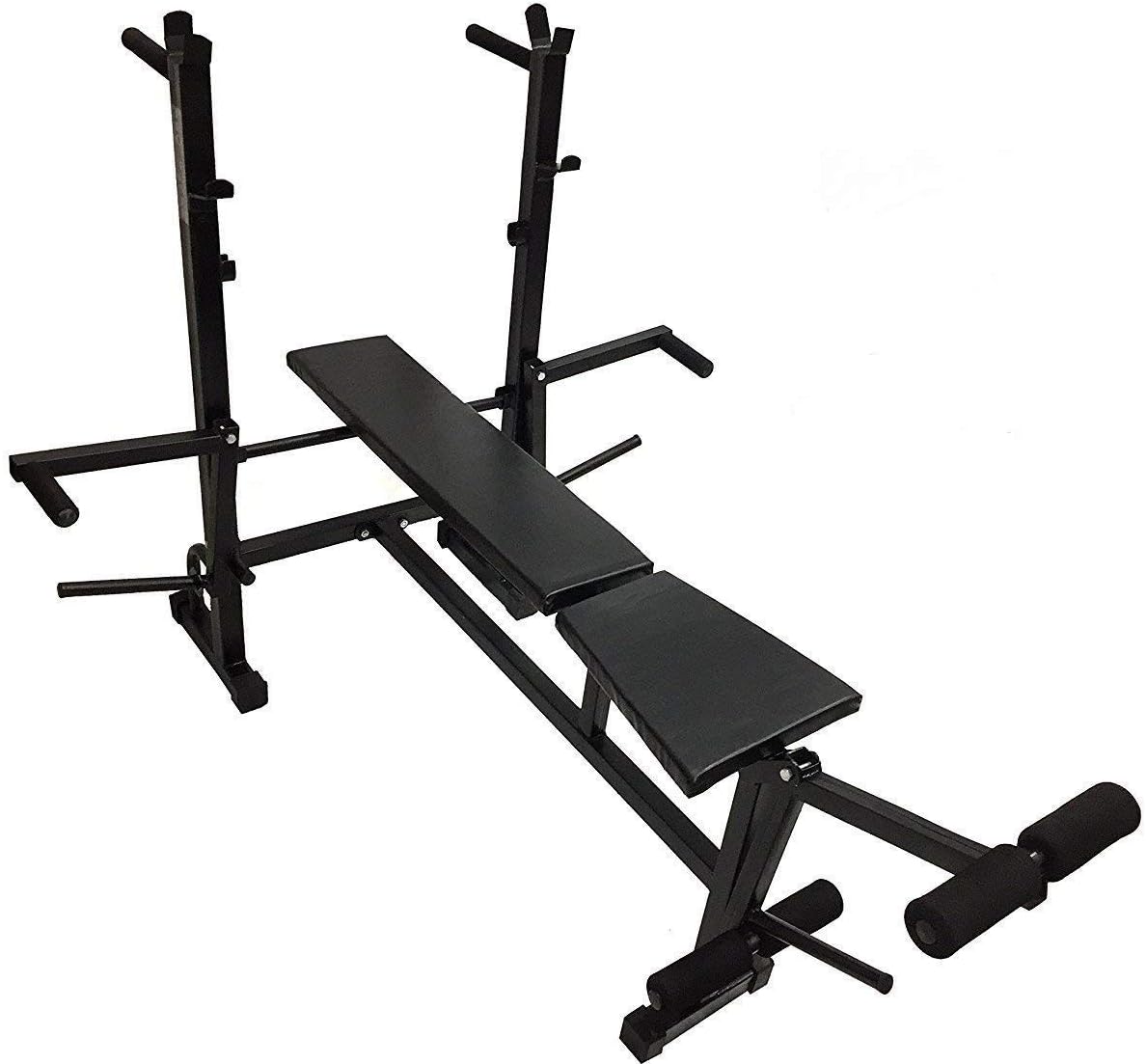 SPORTO FITNESS Sporto Weight Lifting 8 in 1 Incline or Decline and Flat Bench - Model:1217, Black - Weight Limit: 180 Kg