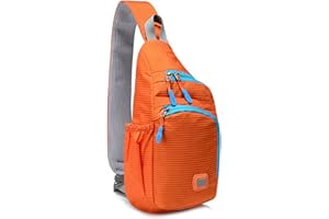 Peicees Small Sling Backpack Waterproof Unisex Shoulder Bag Chest Crossbody Daypack