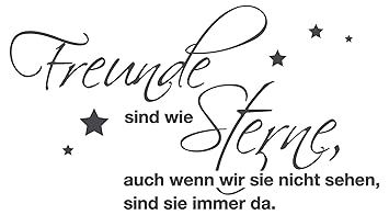 Wandtattoo Spruch Freunde Sind Wie Sterne Auch Wenn Wir Sie