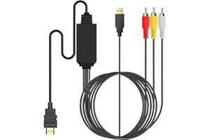 Qaonsciug HdTV Adapters 1080P Resolution Converter Supporting NTSC Format For Home Theater Devices Gaming Consoles Rcas To Hd