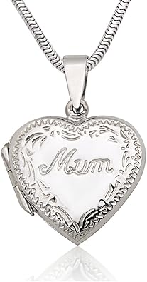 silver mum necklace