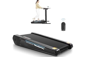 FUNMILY Walking Pad Treadmill with Incline 2.5HP Under Desk Treadmill, Small Treadmills for Home Office with 5% Incline | Smart Remote Control | LED Display | Cool Lighting | Max 300lbs Weight Capacity