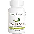BIOptimizers Cognibiotics Probiotic Brain Supplement - Helps Support Mood, Better Focus, Memory, Mental Clarity - 30 Capsules