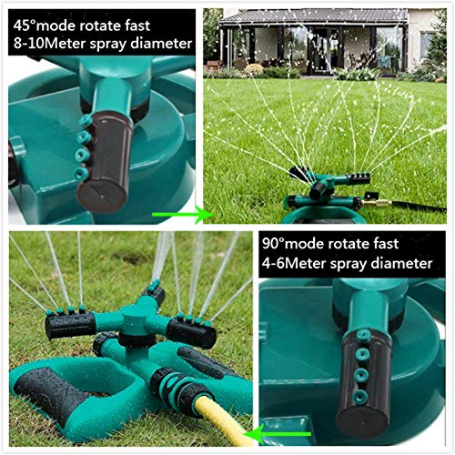 711TEK Garden Sprinkler Automatic Lawn Sprinkler Water Sprinkler Lawn Irrigation System 360 Degree Rotating Adjustable Oscillating Sprinkler for Garden Lawn Yard Kids (Sprinkler with Extra Head)