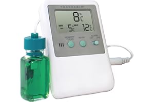 Traceable Calibrated Digital Fridge Thermometer/Freezer Thermometer with Bottle Probe, –58 to 158 Fahrenheit, Accuracy of 1 Degree Celsius
