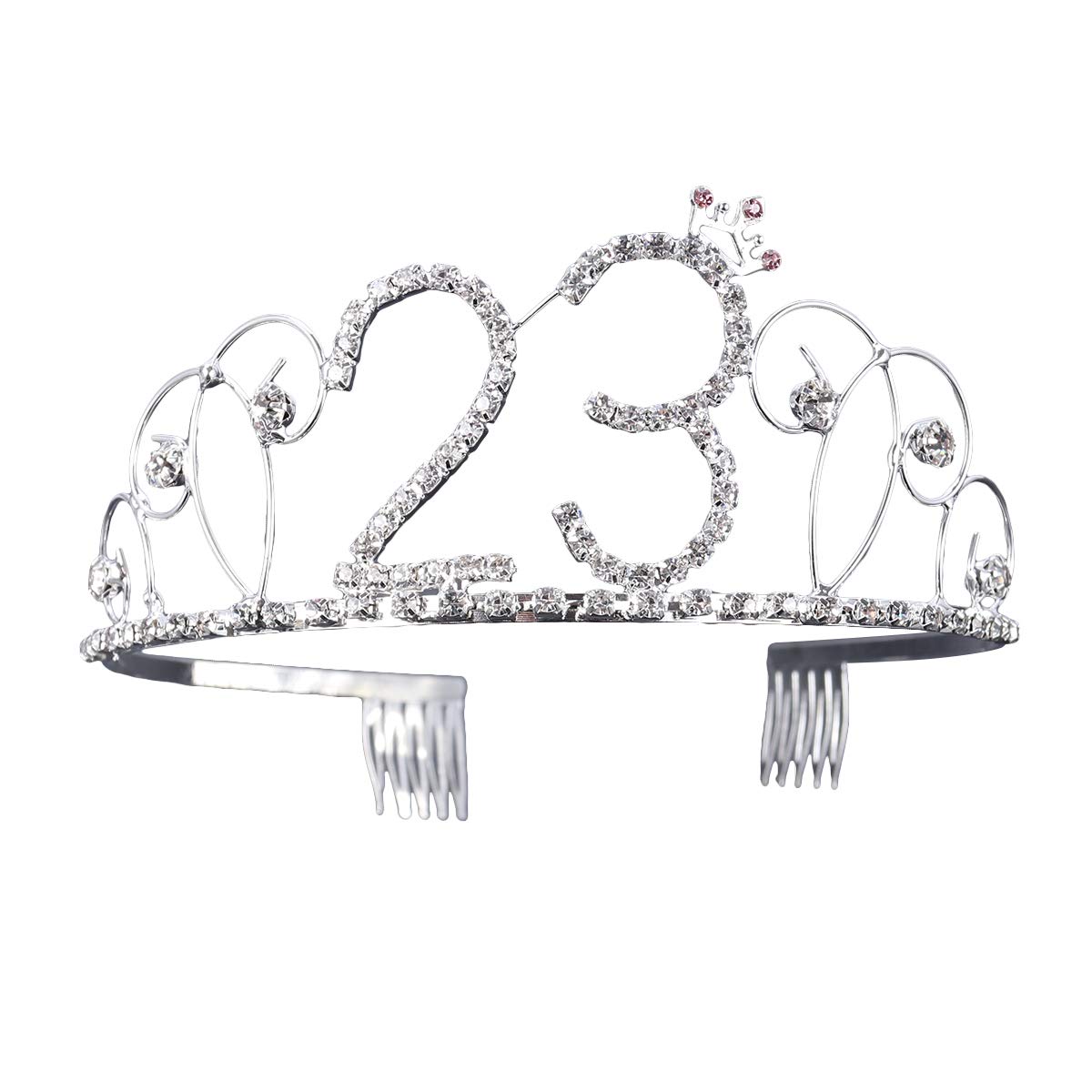 Lurrose Anniversaire 23 Ans Diademe Couronne Joyeux Anniversaire Serre Tete Pour 23 Ans Anniversaire Bandeau Tennis
