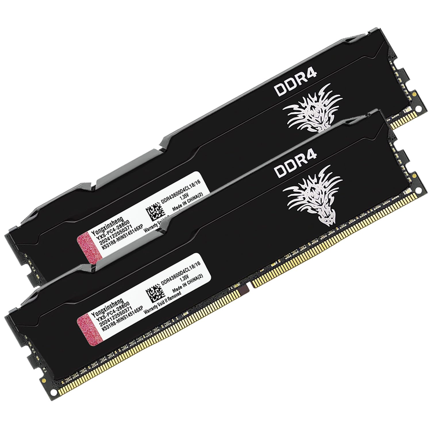 Photo 1 of DDR4 3600MHz 32GB Kit (16GBx2) Desktop RAM PC4-28800 UDIMM Non-ECC Unbuffered 1.35V 288-Pin CL18 PC Computer Memory Upgrade Module Memory Support XMP 2.0 Auto Overclocking