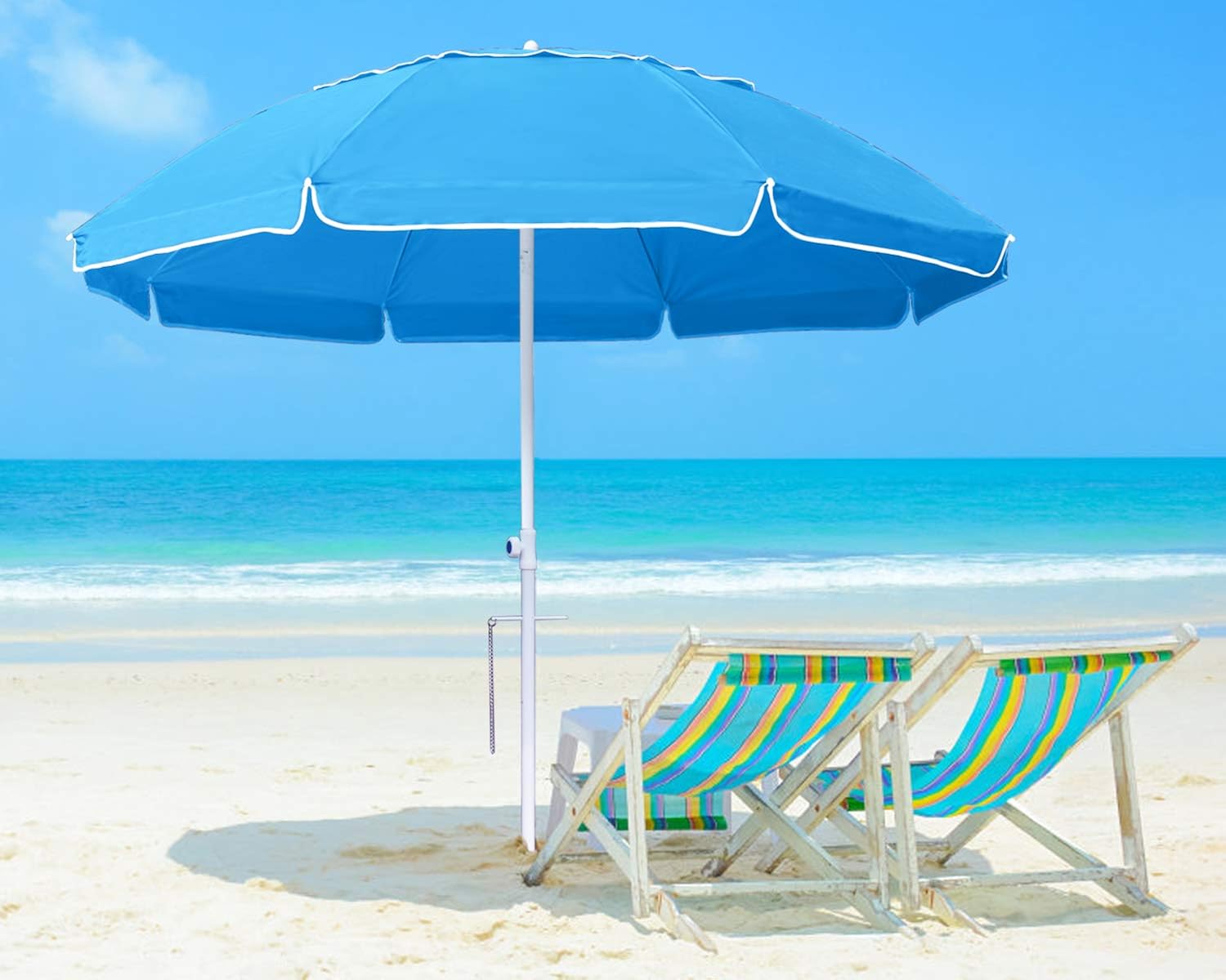 Amazon.com: HLong 7ft Beach Umbrella UPF 50+ UV Protenction Umbrella