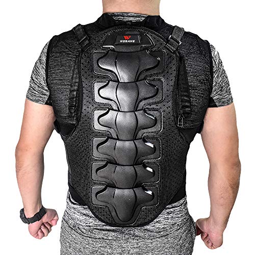 image for Lixada Men's Motorcycle Armor Vest MTB Bike Riding Chest Armor Back Pr