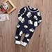 Toddler Infant Baby Girl Boy Long Sleeve Deer Romper Jumpsuit Pajamas XMAS Outfit (12-18 Months, Navy Blue)