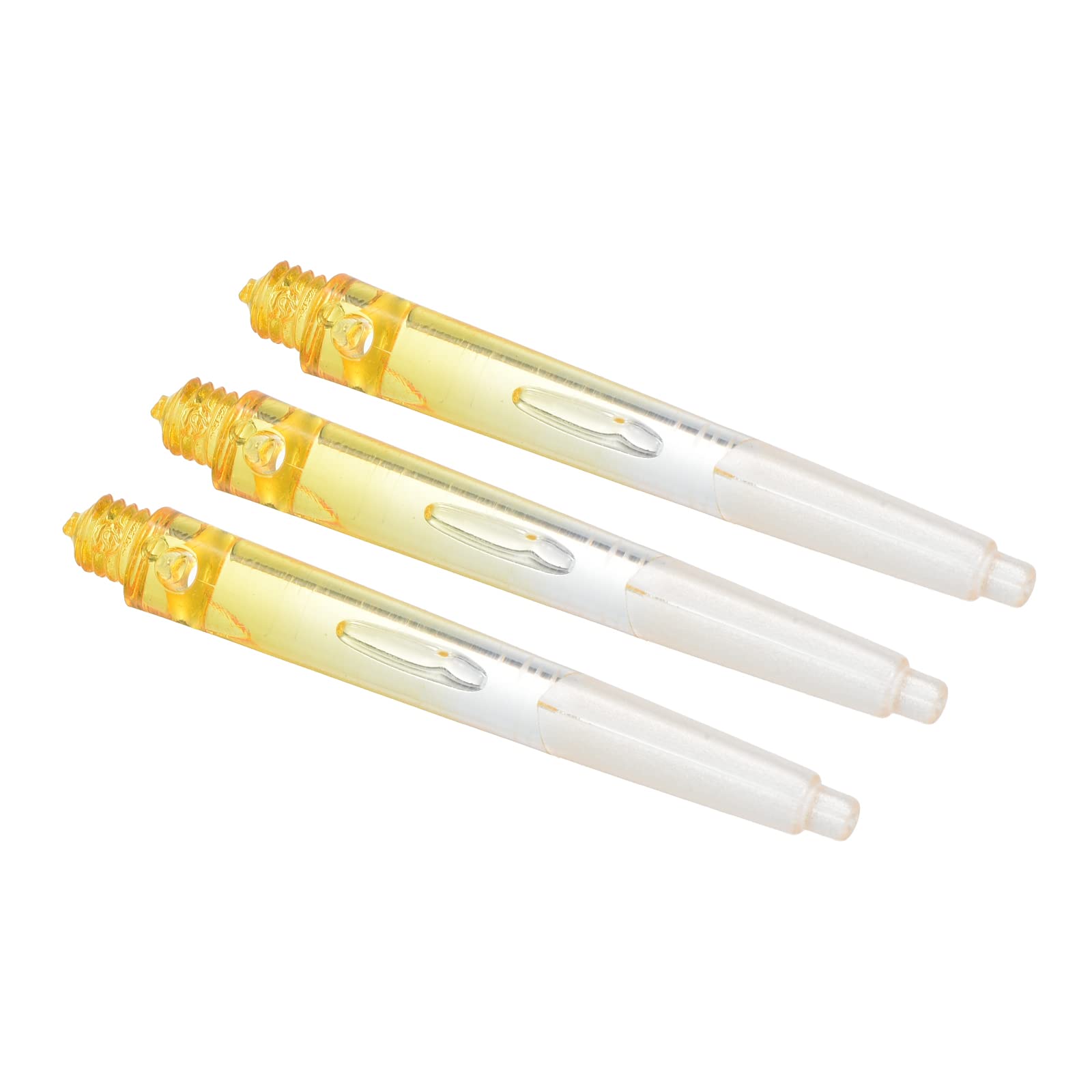 PATIKIL 45mm Dart Shafts, Medium 2BA Thread Nylon Dart Stems Dart Accessories for Steel Tip - 3 Pack (White, Yellow)