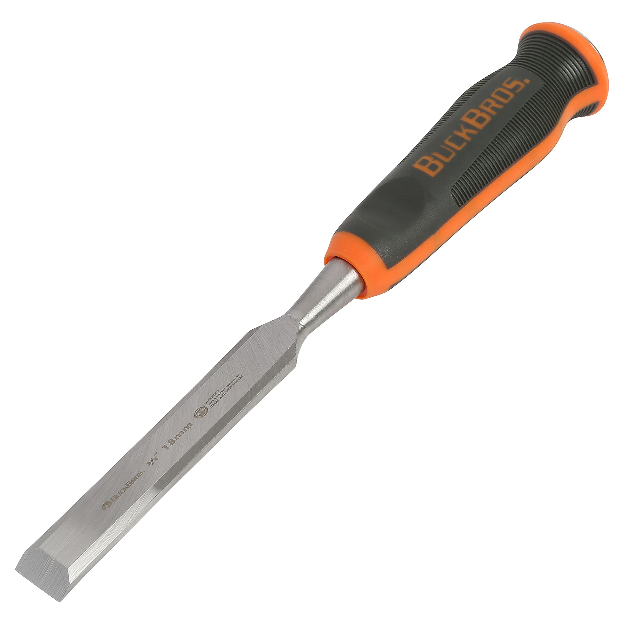 Buck Brothers 74715 3/4-Inch Comfort Grip Wood Chisel, Beveled Edge Wood Chisel for Carpentry and Woodworking