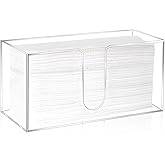 Wanmu Acrylic Countertop Paper Towel Dispenser, Clear Paper Towel Tray for Bathroom, Kitchen, Countertop, Guest Napkin Holder for Z-fold, C-fold, MultiFold Trifold Paper Towels
