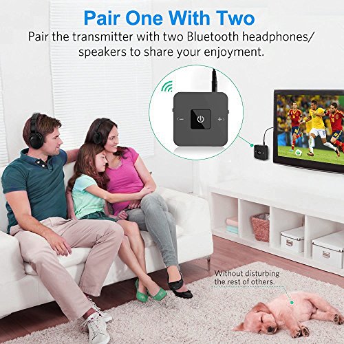 Giveet aptX Low Latency Bluetooth Audio Transmitter Receiver for TV, Dual Link, No Delay, OPTICAL, 3.5mm & RCA AUX Wireless Bluetooth Adapter for Home Car Stereo PC Headphone Speaker 25 Hours Playtime - Thumbnail 3