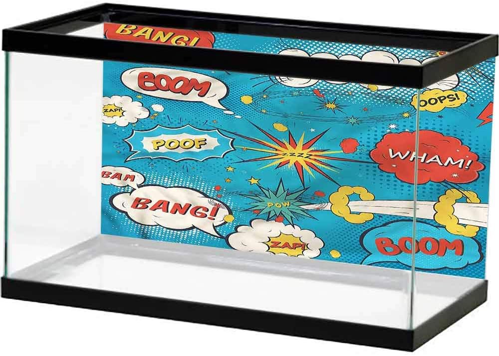 homecoco Undersea World Superhero,Heart-Shaped Shield Form Fish Tank Decorative