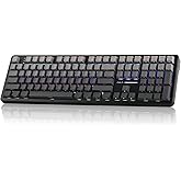 MechLands Aula F108 100% Wireless Gaming Keyboard, Full Size Custom Gasket Mechanical Keyboard, 4000mAh Battery, Programmable 108 Keys, Hot-Swappable, for Win/Mac (Black Gradient)