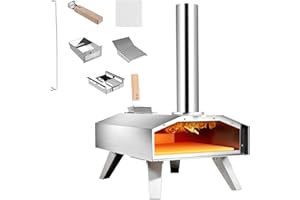 Kukoofyer 12" Outdoor Pizza Oven Kit, Portable Wood Fired Pizza Oven, Pellet Pizza Stove, Outdoor Cooking Pizza Maker, with Pizza Stone, for Authentic Stone Baked Pizzas