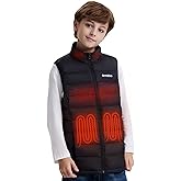 ORRNIKKO Kids Heated Vest with Battery Pack - 7.4V Rechargeable Lightweight Heated Vest, Boys Girls Electric Heated Coat