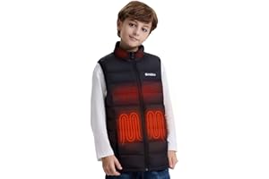ORRNIKKO Kids Heated Vest with Battery Pack - 7.4V Rechargeable Lightweight Heated Vest, Boys Girls Electric Heated Coat