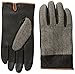 Original Penguin Men's Woolen Herringbone Leather Gloves, Brown, X-Large