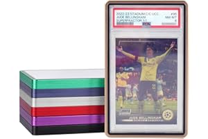 DiaoTu PSA Slab Bumper Case, Metal Graded Cards Slab Magnetic Protector for 35pt PSA/CGC Graded Cards|Scratch Resistant | Stackable | UV Resistant | Gold
