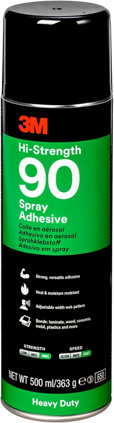 3M Spray90 High Strength Adhesive 500ml Aerosol Industrial Pro Use