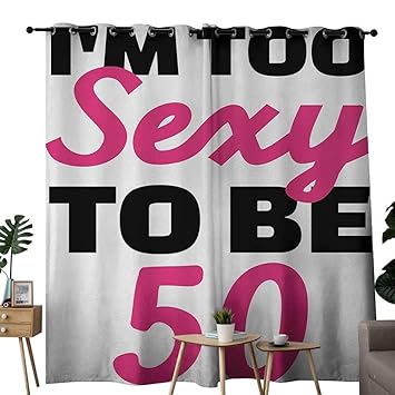Amazon Com Nuomanan Living Room Curtains 50th Birthday Too Sexy