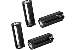 WLngtv 4Pcs Black Battery Holder for 3 x 1.5V AAA Batteries Flashlight Torch Flashlights Handheld Flashlights, Size: 53 x 21m