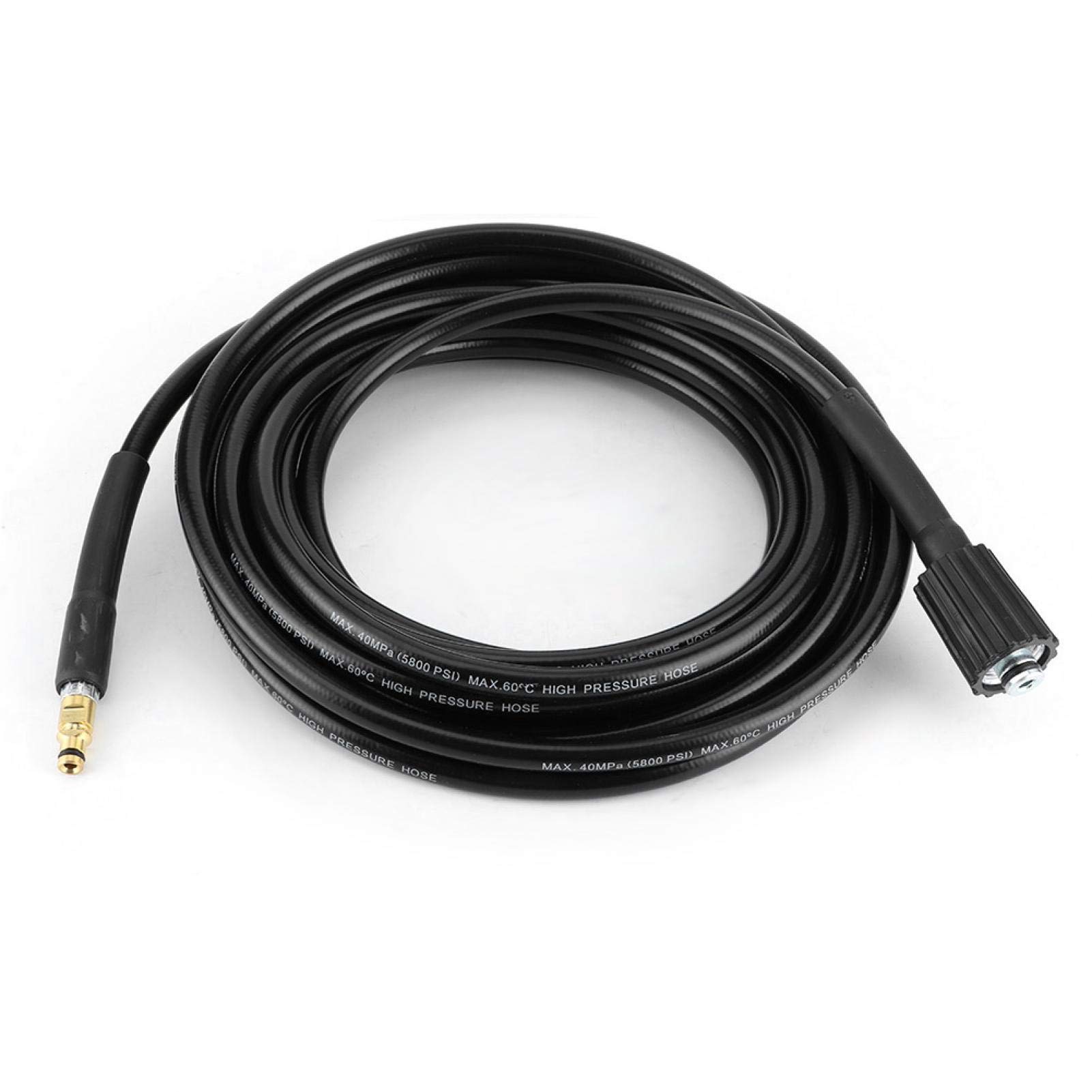 Auto Washer Hose High Pressure Water Cleaning Pipe,Yctze 40MPa/5800PSI Auto Washer Hose High Pressure Water Cleaning Rubber Pipe Replacement for Karcher K2 K3 K(6 meters)