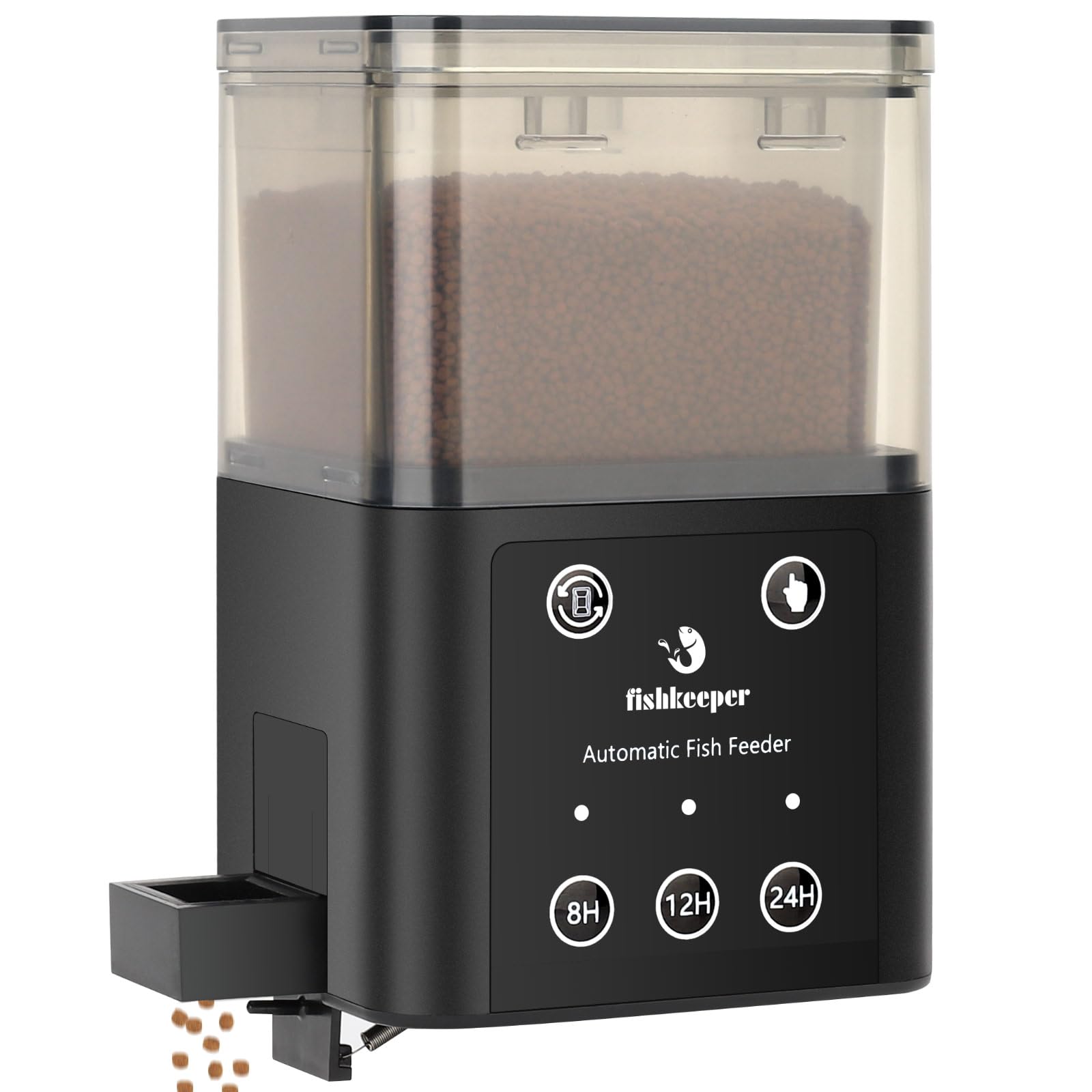 fishkeeper Automatic fish feeder with three timed feeding modes, 200 ml, suitable for feeding aquariums on holiday