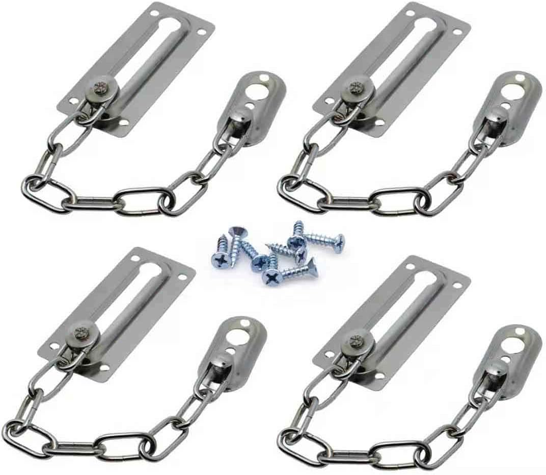 Dioza 4pcs Handy Home Safety Burglarproof Chain Door Guard Security Lock Cabinet Latches Amazon Com