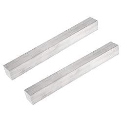 MECCANIXITY 2 Pcs Square Aluminum Flat Bar, 1