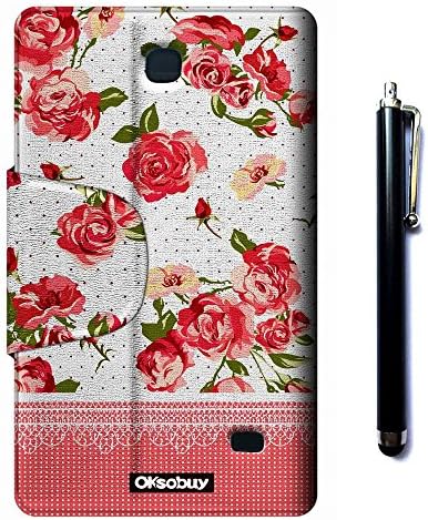 Galaxy Tab 4 T230 7.0 Case, Stand Case Premium Oracle bone script Leather Case Smart Cover with Card Slots For Samsung Galaxy Tab 4 7.0inch T230 T231 T235 Galaxy Tab 4(Pastoral style floral lace)