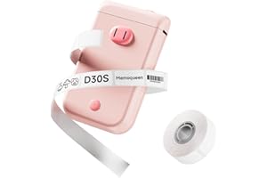 Memoqueen Label Maker Machine with Tape, D30S Portable Bluetooth Label Printer for Storage, Barcode, Mailing, Office, Home, Organizing, Sticker Maker Mini Label Makers with Multiple Templates,Pink