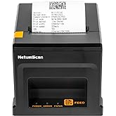 NetumScan USB POS Receipt Printer, 80mm Thermal Receipt Printer with Auto Cutter Cash Drawer, 300mm/s, Support Windows/Mac/Linux, Restaurant Kitchen Printer for ESC/POS(Only USB Interface) 8360