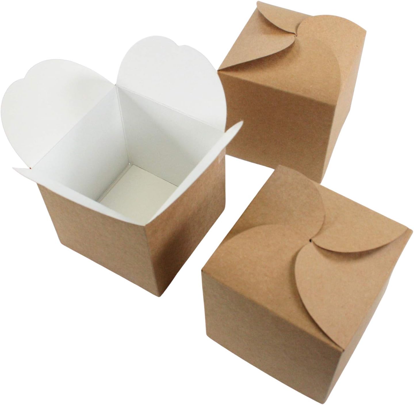 30 Stück Große Giebel-Geschenkboxen Aus Kraftpapier (22,9x15,2x15,2 Cm) – Mit Griff, Ideal Für Leckereien, Lunch & Gastgeschenke