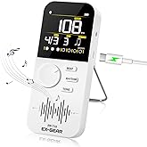 EX-GEAR Digital Metronome, Rechargeable Electronic Metronome with Color LCD Screen, Wide Tempo Range & Multiple Time Signatures for Piano, Guitar, Violin, Drums & All Instruments