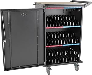 Tripp Lite 36-Port AC Charging Cart Storage Station for Chromebooks, Laptops, Tablets, Black (CSC36AC)