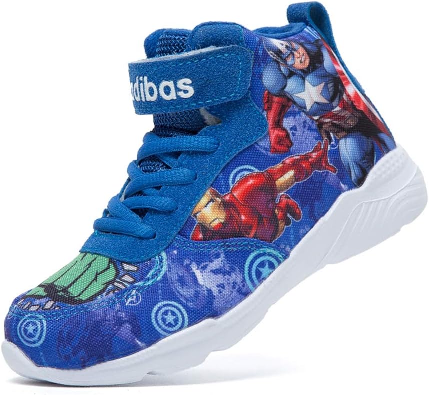 ROKIDS Kids Boys Girls Cartoon Avengers High Top Sneakers Captain America, Iron Man, Hulk